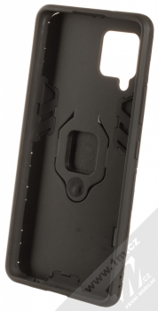 1Mcz Armor Ring odolný ochranný kryt s držákem na prst pro Samsung Galaxy A42 5G černá (black) zepředu