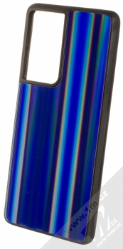 1Mcz Aurora Glass Cover ochranný kryt pro Samsung Galaxy S21 Ultra měnivě modrá (iridescent blue)