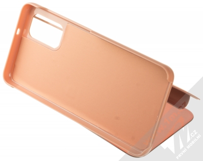 1Mcz Clear View flipové pouzdro pro Samsung Galaxy A13 5G růžová (pink) stojánek