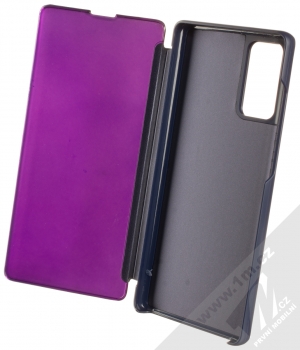 1Mcz Clear View flipové pouzdro pro Samsung Galaxy Note 20 fialová (purple) otevřené