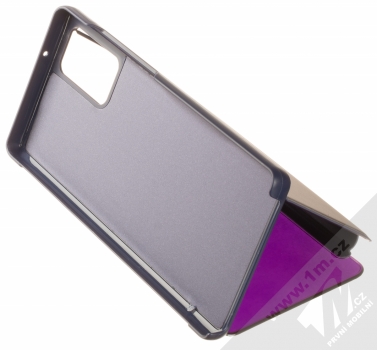 1Mcz Clear View flipové pouzdro pro Samsung Galaxy Note 20 fialová (purple) stojánek