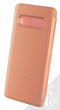 1Mcz Clear View flipové pouzdro pro Samsung Galaxy S10 růžová (pink) zezadu