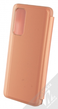 1Mcz Clear View flipové pouzdro pro Xiaomi Mi 10T 5G, Mi 10T Pro 5G růžová (pink) zezadu