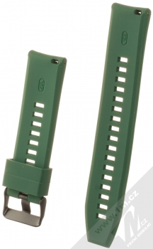 1Mcz Dvojka Silikonový sportovní řemínek s univerzální osičkou 22mm tmavě zelená (forest green) zezadu