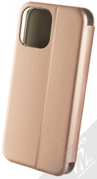 1Mcz Elegance Book flipové pouzdro pro Apple iPhone 13 Pro Max růžově zlatá (rose gold) zezadu