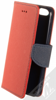 1Mcz Fancy Book flipové pouzdro pro Apple iPhone 6, iPhone 6S červená modrá (red blue)