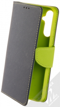 1Mcz Fancy Book flipové pouzdro pro Samsung Galaxy A34 5G modrá limetkově zelená (blue lime)