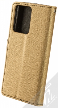 1Mcz Fancy Book flipové pouzdro pro Xiaomi Redmi Note 12 Pro 5G, Poco X5 Pro zlatá černá (gold black) zezadu