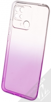 1Mcz Gradient TPU ochranný kryt pro Xiaomi Redmi 10C, Redmi 10 Power, Poco C40 průhledná fialová (transparent violet)