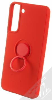 1Mcz Grip Ring B-Skinny ochranný kryt s držákem na prst pro Samsung Galaxy S22 Plus 5G červená (red) držák