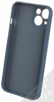 1Mcz Grip Ring Skinny ochranný kryt s držákem na prst pro Apple iPhone 13 tmavě modrá (dark blue) zepředu