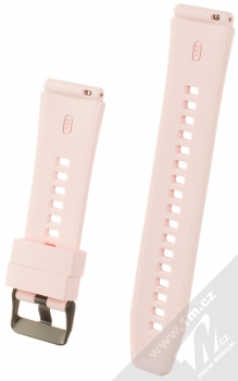 1Mcz Jednotka Silikonový sportovní řemínek s univerzální osičkou 22mm světle růžová (light pink) zezadu