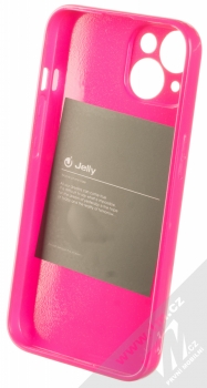 1Mcz Jelly Skinny TPU ochranný kryt pro Apple iPhone 14 sytě růžová (hot pink) zepředu