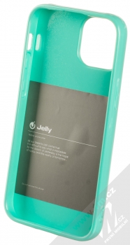 1Mcz Jelly TPU ochranný kryt pro Apple iPhone 13 mini mátově zelená (mint green) zepředu