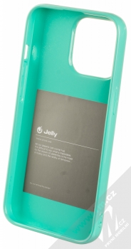 1Mcz Jelly TPU ochranný kryt pro Apple iPhone 13 Pro mátově zelená (mint green) zepředu