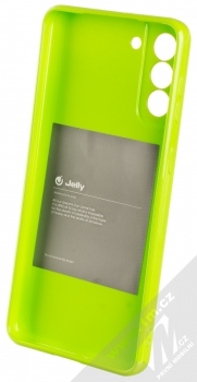 1Mcz Jelly TPU ochranný kryt pro Samsung Galaxy S21 Plus limetkově zelená (lime green) zepředu