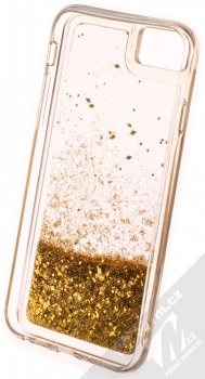 1Mcz Liquid Diamond Sparkle ochranný kryt s přesýpacím efektem třpytek pro Apple iPhone 7, iPhone 8, iPhone SE (2020), iPhone SE (2022) zlatá (gold) zepředu