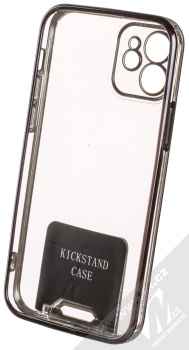 1Mcz Lux Kickstand ochranný kryt pro Apple iPhone 12 černá (black) zepředu