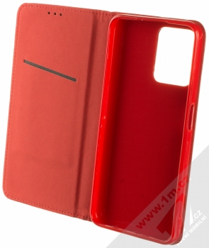 1Mcz Magnet Book Color flipové pouzdro pro Realme C35 červená (red) otevřené