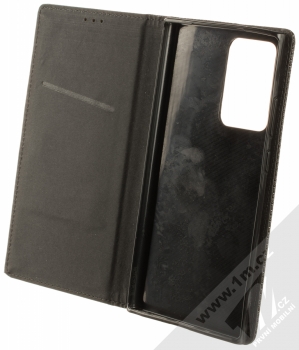 1Mcz Magnet Book Color flipové pouzdro pro Samsung Galaxy Note 20 Ultra černá (black) otevřené