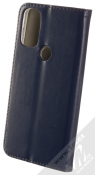 1Mcz Magnetic Book flipové pouzdro pro Motorola Moto G71 5G tmavě modrá (dark blue) zezadu