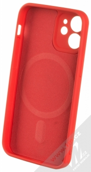 1Mcz MagSilicone TPU ochranný kryt s MagSafe pro Apple iPhone 12 mini červená (red) zepředu