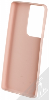 1Mcz Matt TPU ochranný kryt pro Samsung Galaxy S21 Ultra světle růžová (powder pink) zepředu