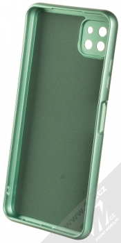 1Mcz Metallic TPU ochranný kryt pro Samsung Galaxy A22 5G zelená (green) zepředu