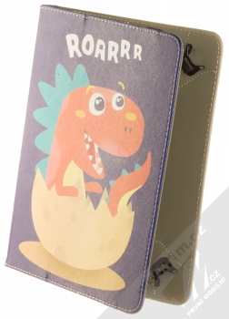 1Mcz Orbi Řvoucí dinosaurus flipové pouzdro pro tablet od 9 do 10 palců tmavě modrá (dark blue)