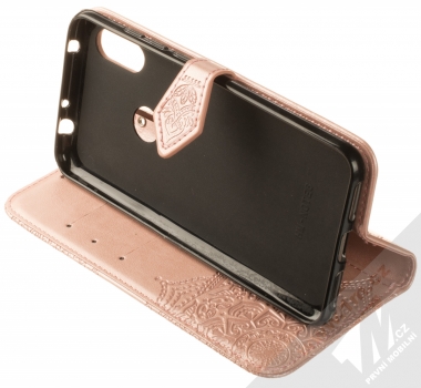 1Mcz Reed Mandala 1 Book flipové pouzdro pro Xiaomi Redmi Note 6 Pro růžově zlatá (rose gold) stojánek