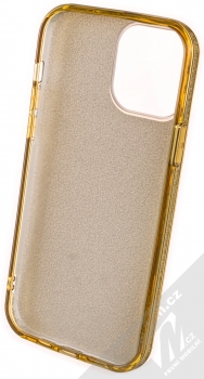 1Mcz Shining TPU třpytivý ochranný kryt pro Apple iPhone 13 Pro Max zlatá (gold) zepředu