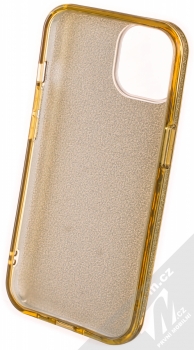 1Mcz Shining TPU třpytivý ochranný kryt pro Apple iPhone 13 zlatá (gold) zepředu