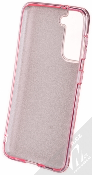 1Mcz Shining TPU třpytivý ochranný kryt pro Samsung Galaxy S21 růžová (pink) zepředu