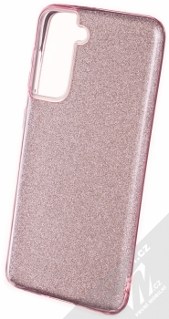 1Mcz Shining TPU třpytivý ochranný kryt pro Samsung Galaxy S21 růžová (pink)