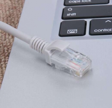 1Mcz SNA-1555HQ Patch kabel, RJ45, cat. 5e, UTP, zatavené konektory, síťový LAN kabel, UTP, 30m světle šedá (light grey)