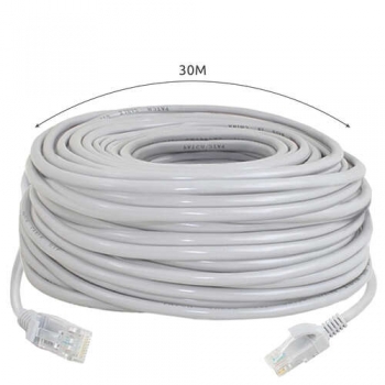 1Mcz SNA-1555HQ Patch kabel, RJ45, cat. 5e, UTP, zatavené konektory, síťový LAN kabel, UTP, 30m světle šedá (light grey)