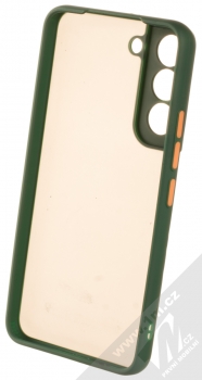 1Mcz Solid Bumper ochranný kryt pro Samsung Galaxy S22 5G tmavě zelená (dark green) zepředu