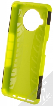 1Mcz Tread Stand odolný ochranný kryt se stojánkem pro Xiaomi Mi 10T Lite 5G limetkově zelená černá (lime green black) zepředu