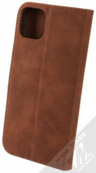 1Mcz Velvet Book flipové pouzdro pro Apple iPhone 14 Plus hnědá (brown) zezadu