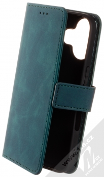 1Mcz Velvet Book flipové pouzdro pro Apple iPhone 16 tmavě zelená (dark green)