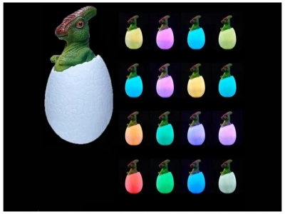 1Mcz Parasaurolophus ve vajíčku noční lampička s nastavením RGB barvy zelená bílá (green white)