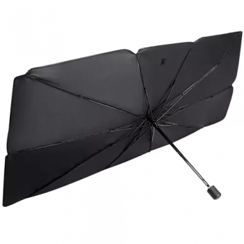 Xtrobb OA2377 Ochranná sluneční clona UV plachta na čelní okno ve tvaru deštníku 132 x 76 cm černá (black)