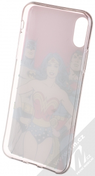 DC Comics Justice League 003 TPU ochranný silikonový kryt s motivem pro Apple iPhone X, iPhone XS červená (red) zepředu