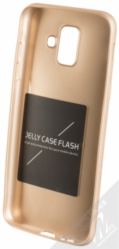 Forcell Jelly Matt Case TPU ochranný silikonový kryt pro Samsung Galaxy A6 (2018) zlatá (gold) zepředu