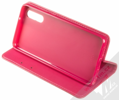 Forcell Magnet Book flipové pouzdro pro Huawei P20 sytě růžová (hot pink) stojánek