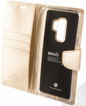 Goospery Bravo Diary flipové pouzdro pro Samsung Galaxy S9 Plus zlatá (gold) otevřené