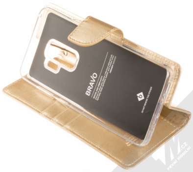 Goospery Bravo Diary flipové pouzdro pro Samsung Galaxy S9 Plus zlatá (gold) stojánek