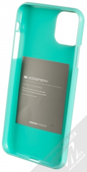 Goospery Jelly Case TPU ochranný silikonový kryt pro Apple iPhone 11 Pro Max mátově zelená (mint green) zepředu