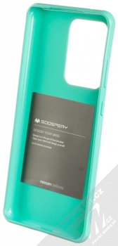 Goospery Jelly Case TPU ochranný silikonový kryt pro Samsung Galaxy S20 Ultra mátově zelená (mint green) zepředu