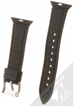 Kingxbar Crystal Fabric Band Silikonový třpytivý řemínek pro Apple Watch 38mm, Watch 40mm, Watch 41mm černá (black) zezadu